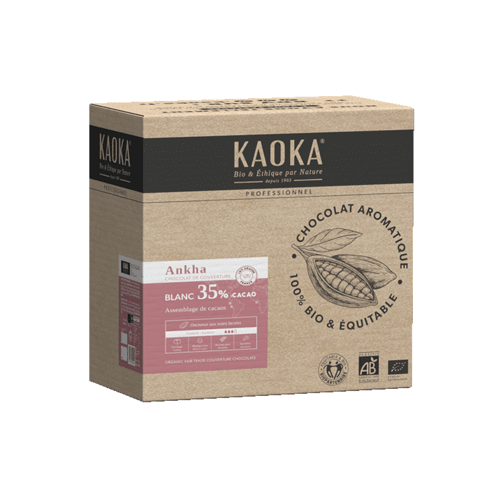 Palets chocolat blanc 35%, Kaoka, 5kg*