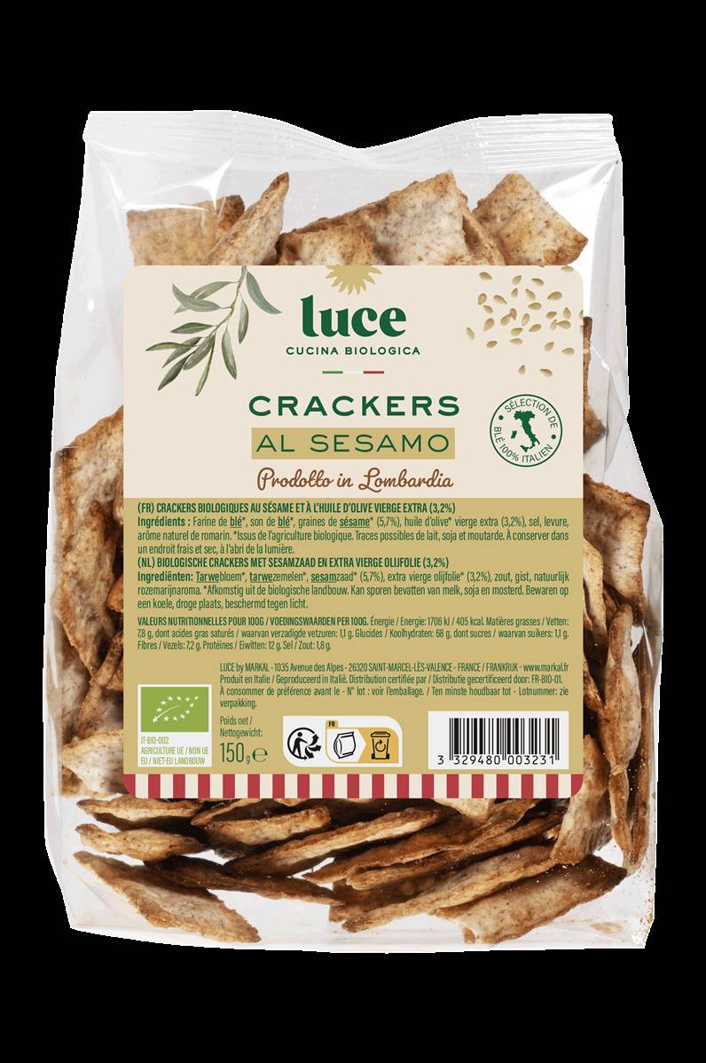 Mini cracker sésame, Luce, 150g