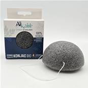 Eponge visage charbon konjac bio, Aikare, 1pc