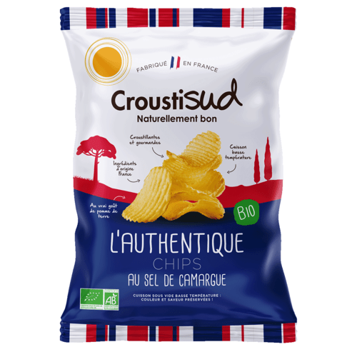 Chips pomme de terre authentique, Croustisud, 200g*