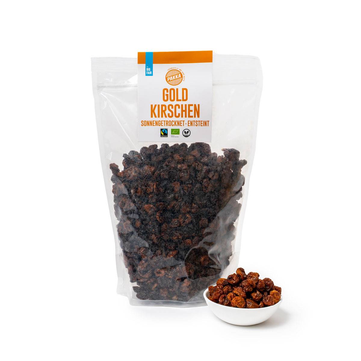 Cerises dorées dénoyautées, Pakka, 1kg*