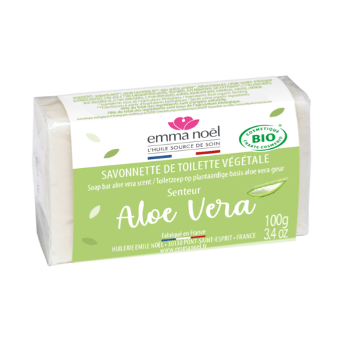 Savonnette Aloe Vera Bio, Emma Noël, 100g*