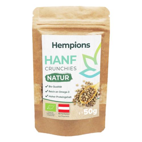 Chanvre Crunchies Nature Bio, Hempions, 50g*
