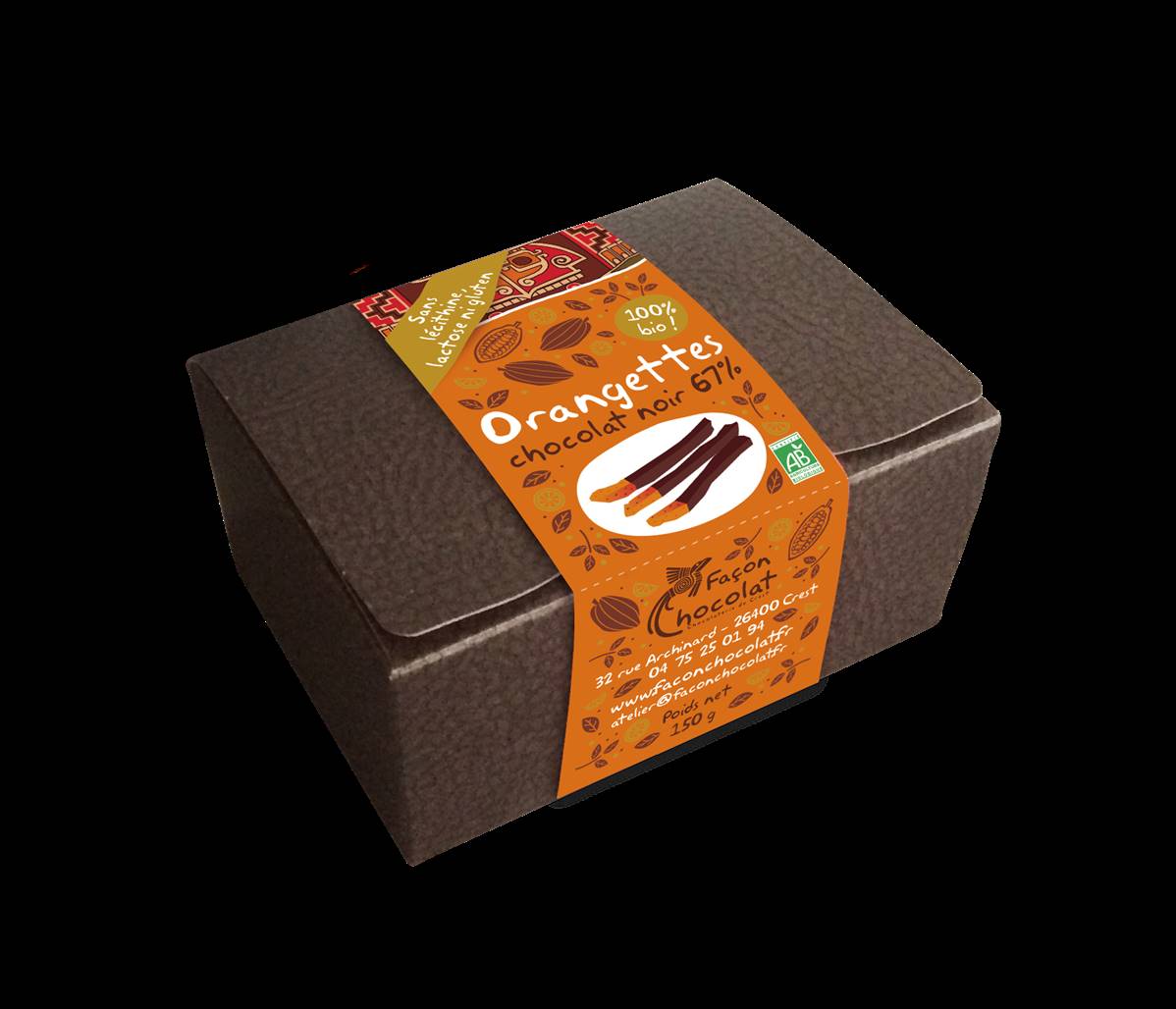Ballotin orangette, Façon Chocolat, 150g*