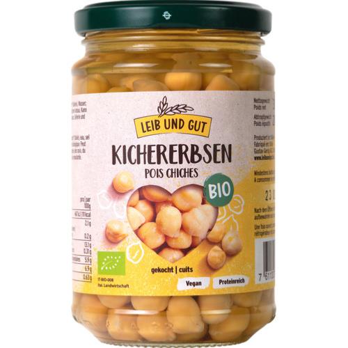 Pois chiches cuits BIO, Leib und Gut, 300g*