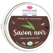 Bio-Schwarze Hammam-Seife Eukalyptus, Emma Noël, 200g
