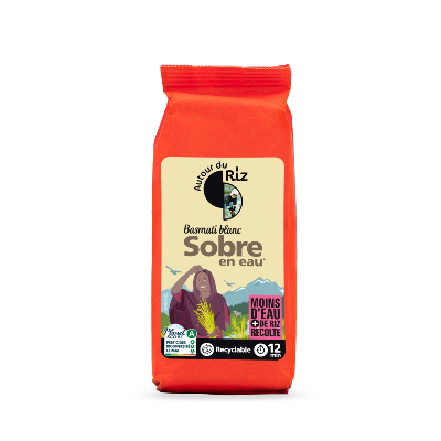 Riz Basmati blanc Sobre en eau Commerce équitable, Autour du Riz, 400g