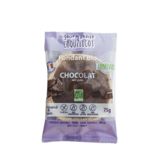 Fondant au chocolat sans gluten bio, Gourmandise & Coquelicot, 75g*
